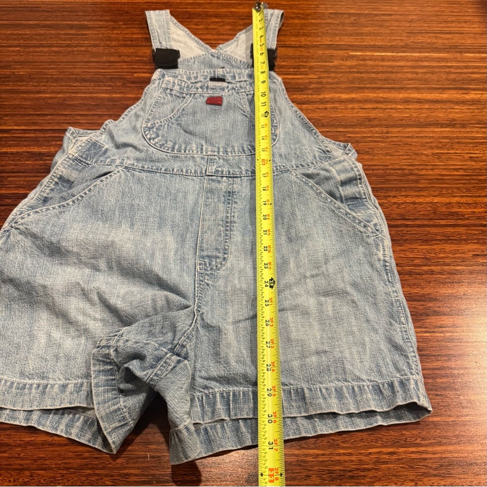 Vintage 90s Route 66 Denim Shortalls 7/8 Retro Grunge Y2K Indie Cottagecore - Picture 6 of 7